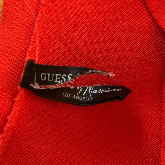 GUESS by Marciano Red One Shoulder Flare Dress - Picture 8 of 8